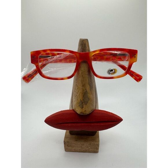 eyebobs Dot Com reading glasses strength 1.75 new without case orange red - Picture 1 of 4